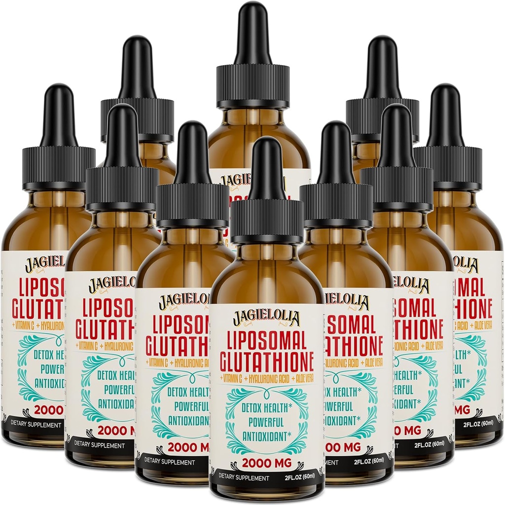 Liposomique Glutathion liquide 2000MG – Supplément de détox antioxydant pour les femmes et les hommes, Vieillissement de la défense, Fonction hépatique et énergie, avec acide hyaluronique + Aloe Vera + vitamine C, naturel et végétalien, 20 FL.OZ