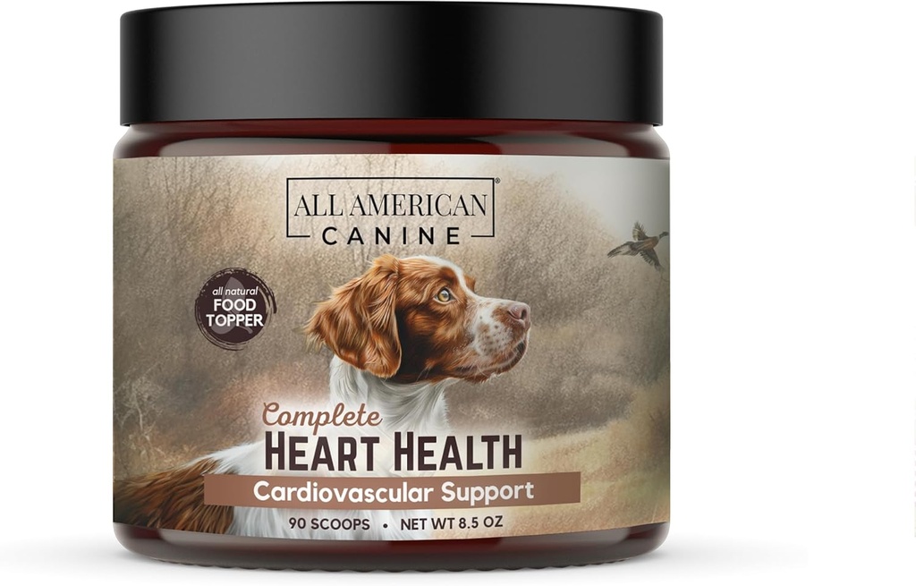 Complete Heart Health Cardiac Function Support Supplément en poudre Topper alimentaire pour chiens, 90 portions