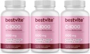BESTVITE Vitamin C 1000mg (360 Vegetarische Kapseln) (120 x 3) mit Citrus Bioflavinoiden - No Stearates - Vegan - Non GMO - Glutenfrei