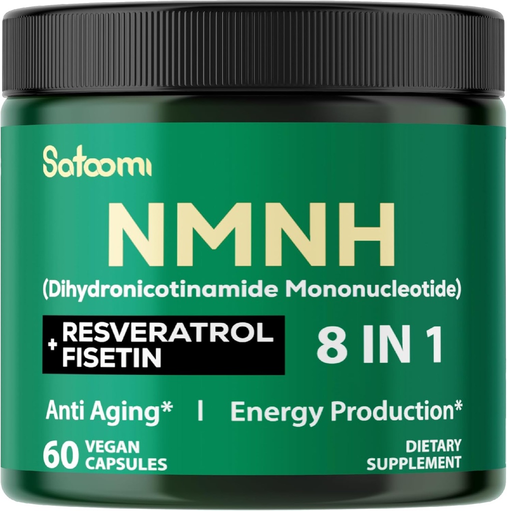 8in1 NMNH - NMN Ergänzung Alternative - NAD Ergänzung zu unterstützen NAD Levels hinzugefügt Fisetin, Resveratrol, Quercetin, Turmeric, Berberine, Vitamin D3 & C - 60 Zähler für 30 Tage