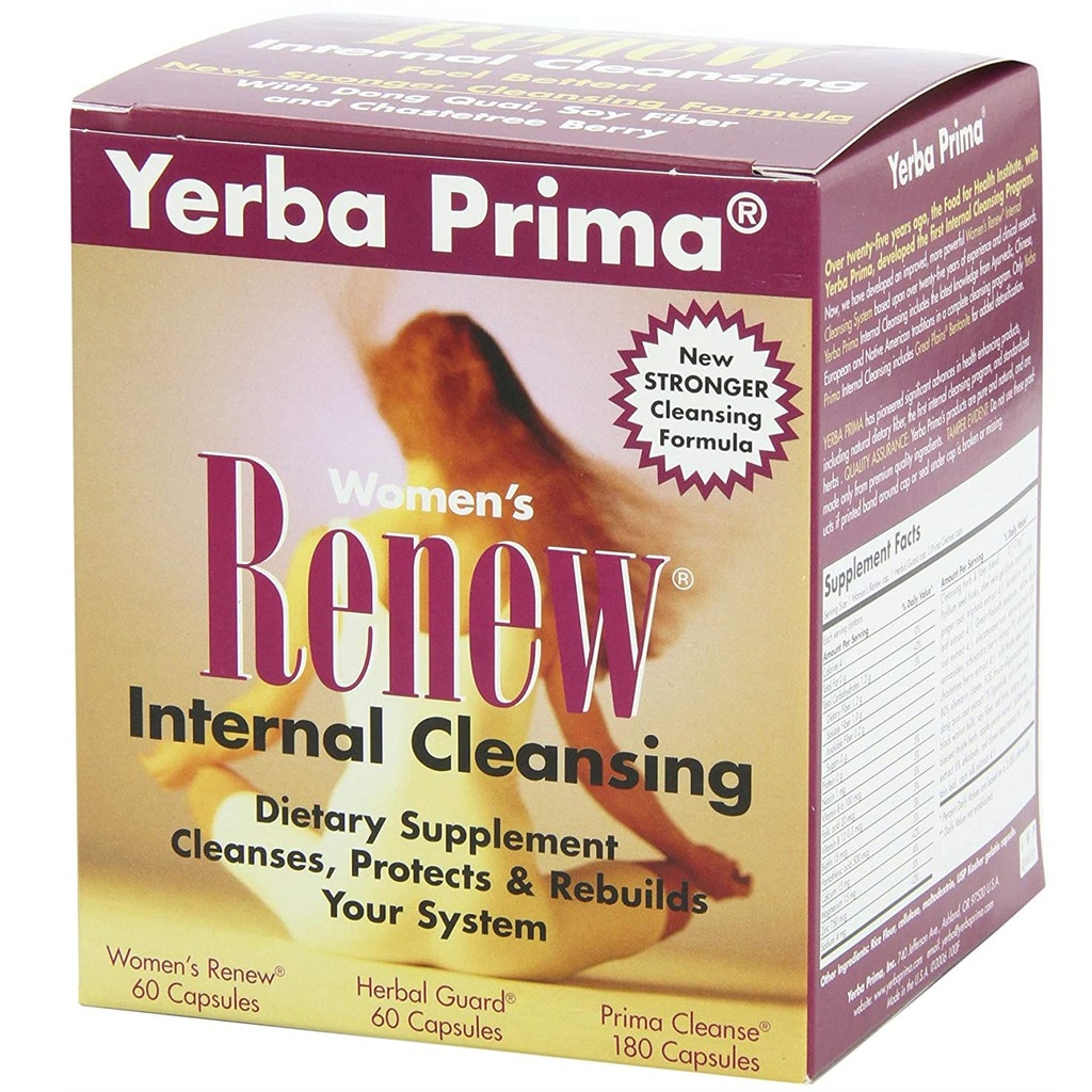 Yerba Prima Women’s Renew intern Cleansing System - 30 Day Cleanse and Detox Kit - weiblich Detoxifying Herbal Support Supplements