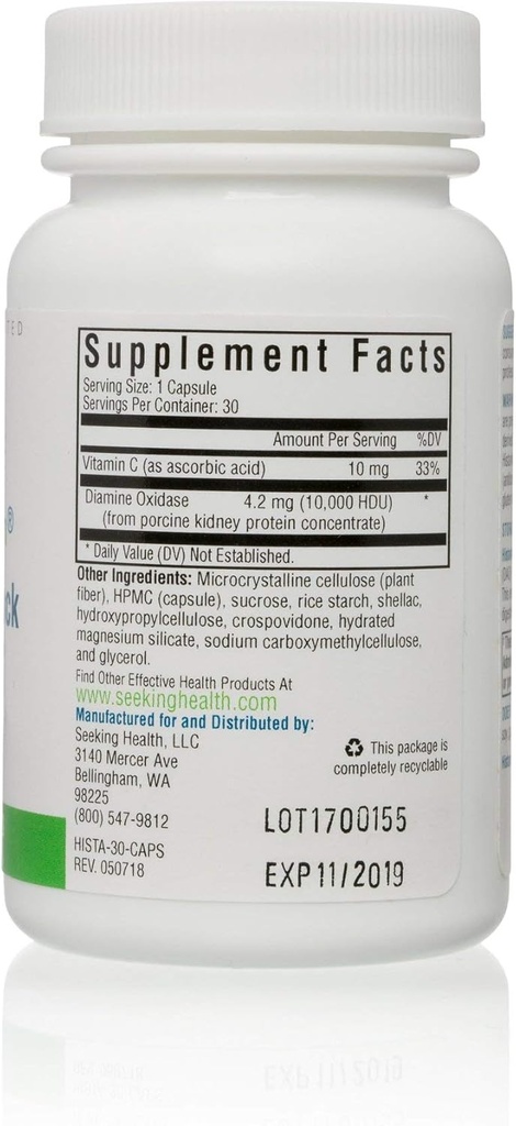 Suche nach Gesundheit | Histamin Block | DAO Supplement Enzyme | Lebensmittelintoleranz | Histamin Intoleranz | GI Tract Supplements | Dhist 60 Kapseln