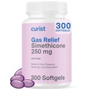 Curist Gas Relief Simethicone 250 mg Softgels (300 Zähler) - Verdauungsrelief, Bloating Relief & Anti Flatulence Gas Pillen für Erwachsene hilft Gas und Bloating Relief (300 weiche Gele)