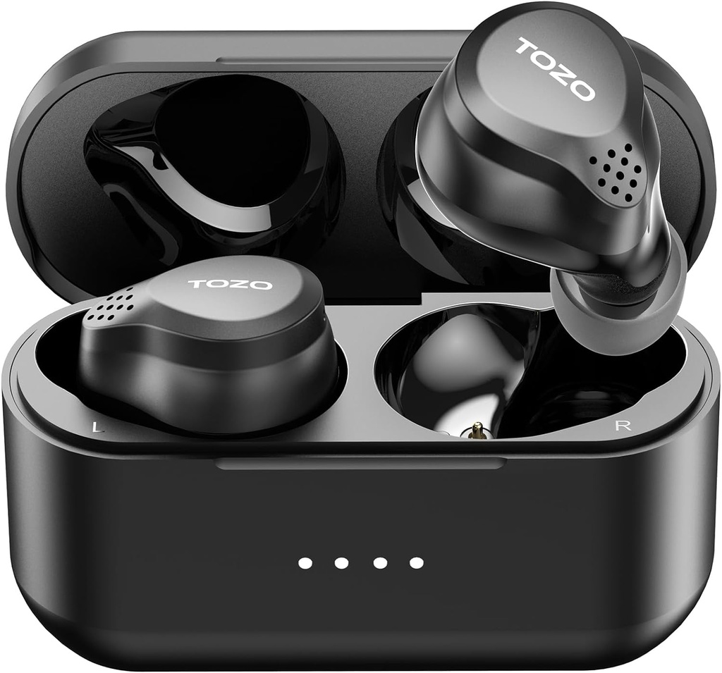 TOZO New NC7 All-Function Hybrid Active Noise Cancelling Wireless Earbuds, Bluetooth 5.3 Kopfhörer mit Ultra Long 72H Playtime, In-Ear Detection, App Customization, Immersive Sound Deep Bass Headset
