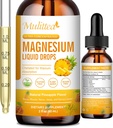 Magnesium 500mg Flüssigkeitstropfen - hohe Absorption 5-in-1 Magnesium Complex Supplement mit Glycinat, Malat, Citrat, Taurat - für Knochen, Muskeln, Nerves & Energy - Vegan Formel, Zuckerfrei, 2 Fl.oz
