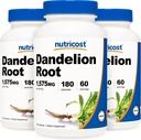 Nutricost Dandelion Root 525mg, 180 Kapseln (3 Flaschen) - 1575mg Servieren, Non-GMO, Glutenfrei