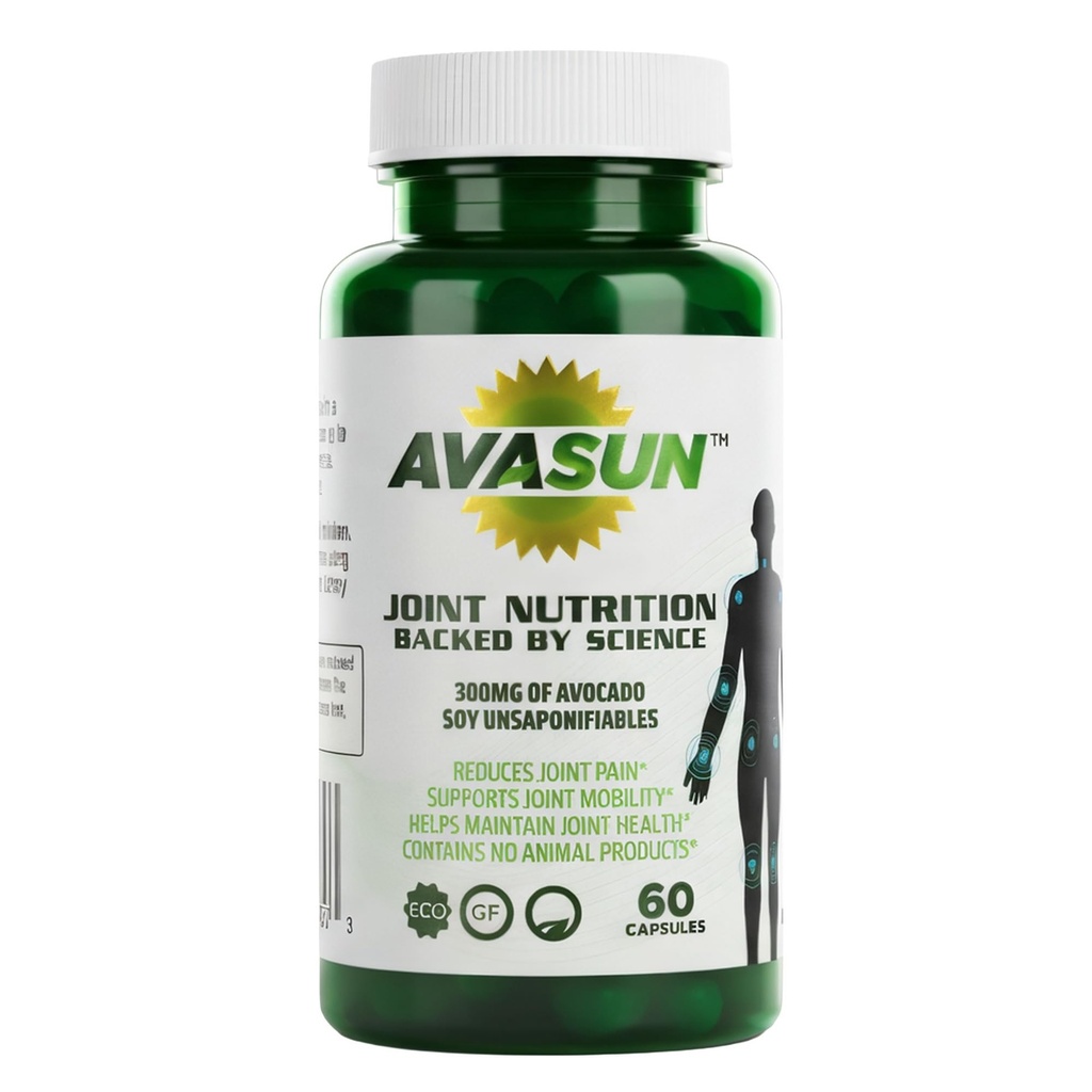 Joint Health Support Supplement, unterstützt von Wissenschaft, Avocado Soy Unsaponible, 300Mg ASU, Plant Based, Dairy Free, Gluten Free, Non-GMO, 60 Tägliche Kapseln pro Flasche (2 Monat Versorgung)