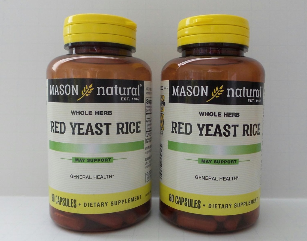 MASON NATURAL Red Yeast Rice Kapseln - 60ct, Packung von 2