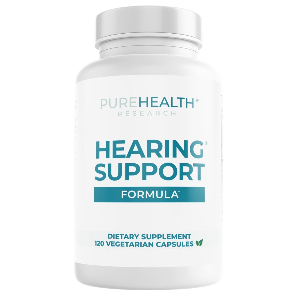 PUREHEALTH RECHERCHE Formule de soutien auditif - Supplément d'acouphène avec les flavonoïdes et les vitamines auditives pour aider le silence Le bruit, en toute sécurité et naturellement - Relief d'acouphène pour les oreilles sonnantes, 1 bouteille