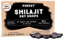 Pure Himalayan Shilajit Dry Drops, 100% reine natürliche Shilajit, Grade A, Max Potency 85+ Clean Trace Minerals & Fulvic Säure für Energie, Metabolismus & Immununterstützung Ergänzung für Männer & Frauen (60 Tabs)