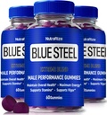 (3 Pack) Blaue Stahlgummis für Männer, tägliche Ernährung zu erhöhen Vertrauen und allgemeine Gesundheit, Alle natürlichen Ergänzung zu unterstützen Spitzenleistung, offizielle männliche Gummy, BlueSteel Bewertungen (180 Gummies)