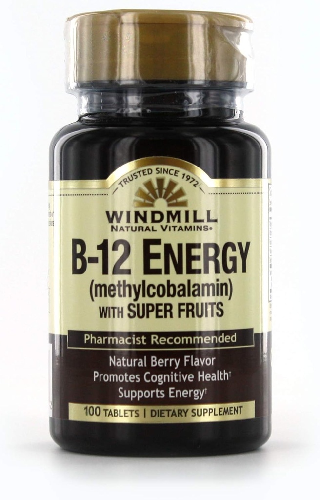 Windmühle Vitamin B-12 Energie mit Super Fruits Tabletten 100 Ea