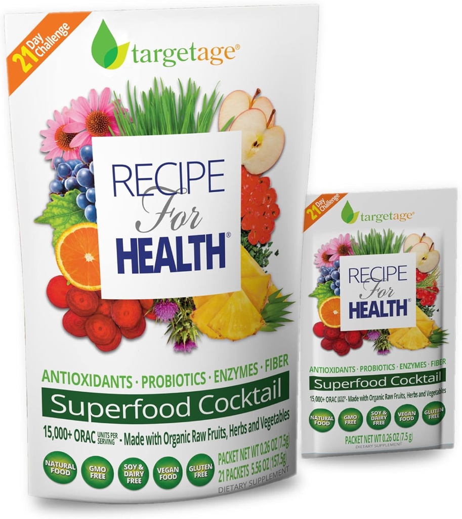 Targetage® by Maison Beljanski® - Recipe for Health® Vegan Supplement - Superfood Detox Immune Support - 5.46 Oz