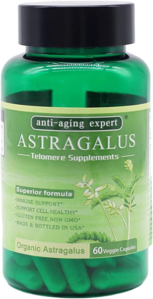 Astragalus Root Organic Extract 650mg, Schisandra Beeren, Ligustrum Berry, 80% American Ginseng, Immunsystem Antioxidants Unterstützt, Gesundes Altern, Made in USA