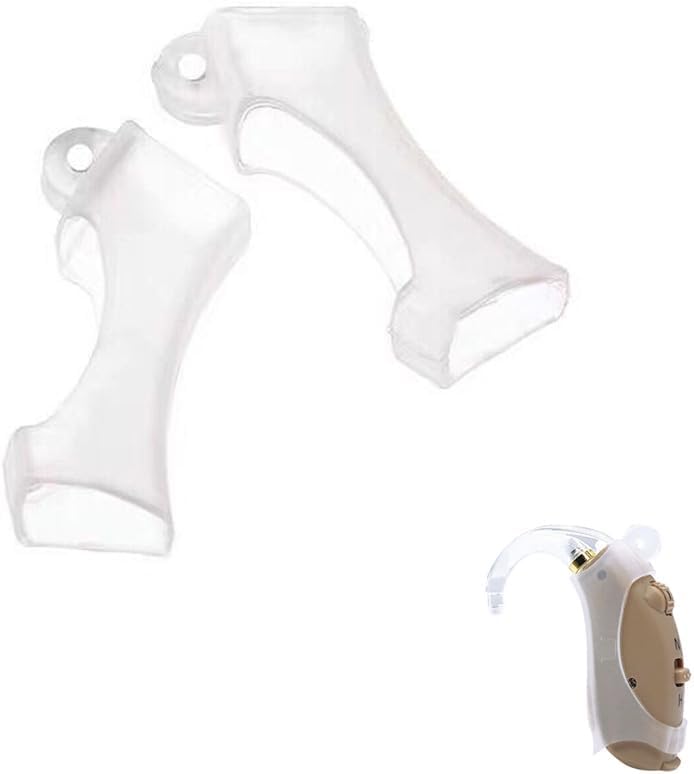 2 Pack Aides auditives Protecteurs Couvre Sweat de poussière Silicone Étui de protection pour amplificateur d'audition Aides auditives Appareil d'aide auditive alimenté par la taille 13 Batteries A13 Batterie