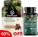 PlantFusion Protein Powder & Organic Women’s Multivitamin Bundle – 21g Pflanzenbasiertes Protein mit BCAAs, Clean Ingredients, & Delicious Flavor Plus 19 Essential Vitamins for Energy, Immunity & Heart Hea