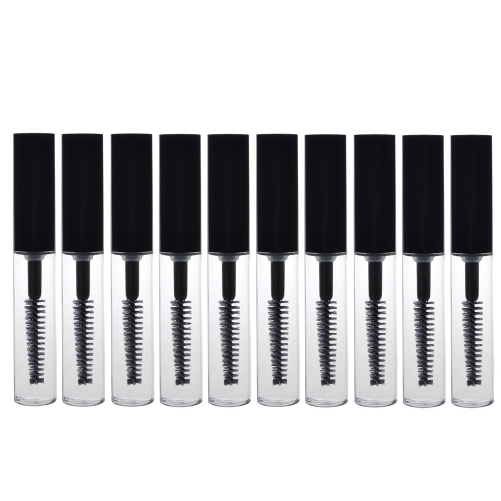 AKOAK 10 Packs 4ml Transparente wiederverwendbare leere Flasche Tube Container Makeup Vials kosmetisches Werkzeug für Wimpern Wachstum Öl/Mascara mit Pinsel für Zuhause und Reisen