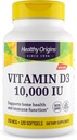 Gesunde Herkunft Vitamin D3 10.000 IU (Non-GMO, hohe Potenz, Knochenunterstützung, Immununterstützung, Glutenfrei), 120 Softgels