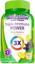 Triple Immune Power Gummy Vitamines Compatible avec Vitafusion, 60ct-L8