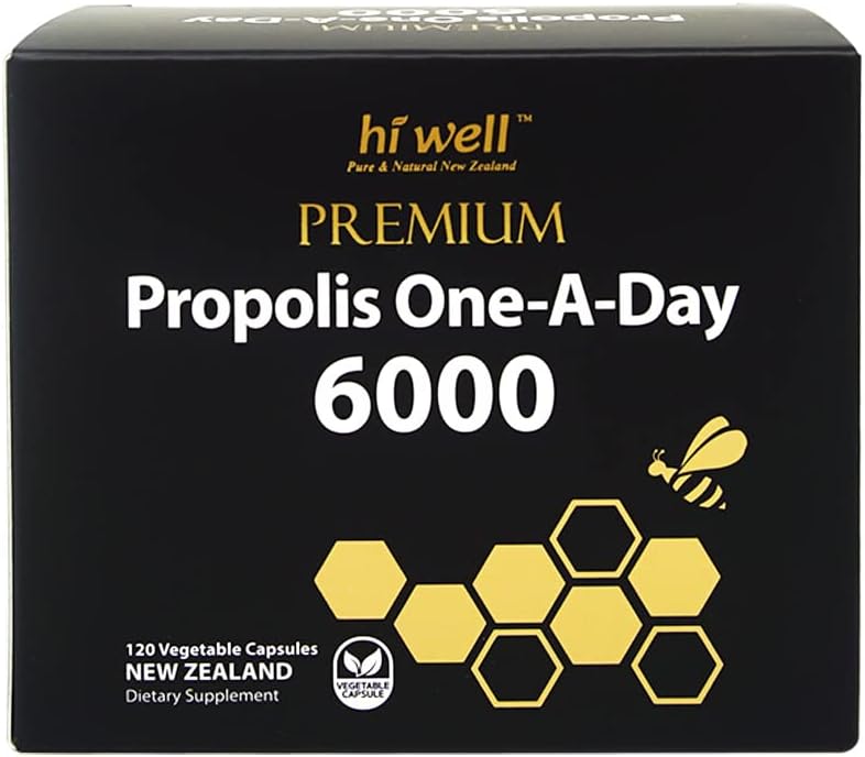 Propolis premium Hi Well 1-A-Jour 6000 Flavonoïde 120mg 120Capsules