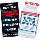 Ultimate Essential Amino Acids Supplement for Cutting, Fasting & Workouts, Tous les 9 AAE, 3000mg, 40% Leucine, 4:1:1 BCAA Ratio, sans bible avec revêtement organique, végétalien, kéto, non-OGM, 150 comprimés