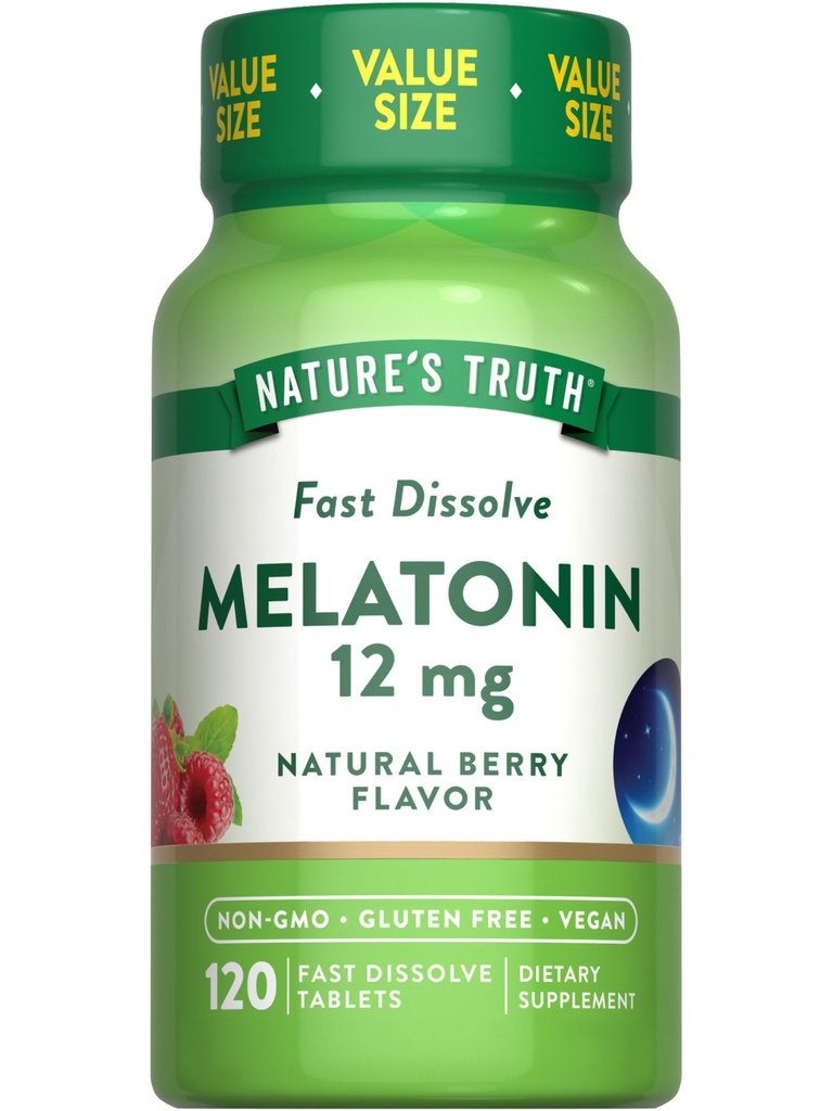 Nature's Truth Melatonin Comprimés de 12mg. 120 Comte.