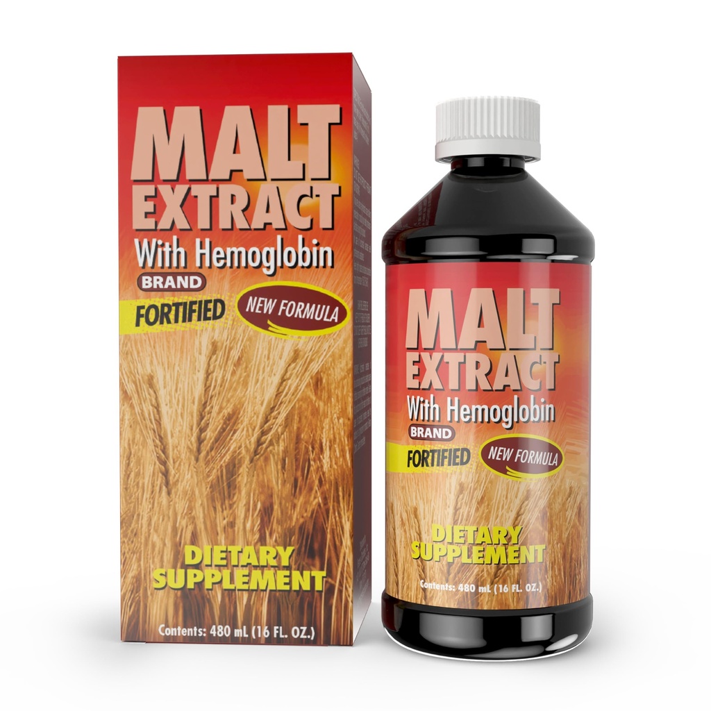 Malz und Hämoglobinextrakt - Nahrungsergänzungsmittel für Energie und Vitalität (16 Fl Oz/Pack 1)