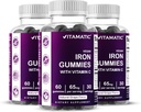 Vitamatic Eisen 65 mg Gummi-Ergänzung für Damen und Herren - 60 Vegan Gummi - Große Verkostung Eisen Gummy Vitamine mit Vitamin C (3)