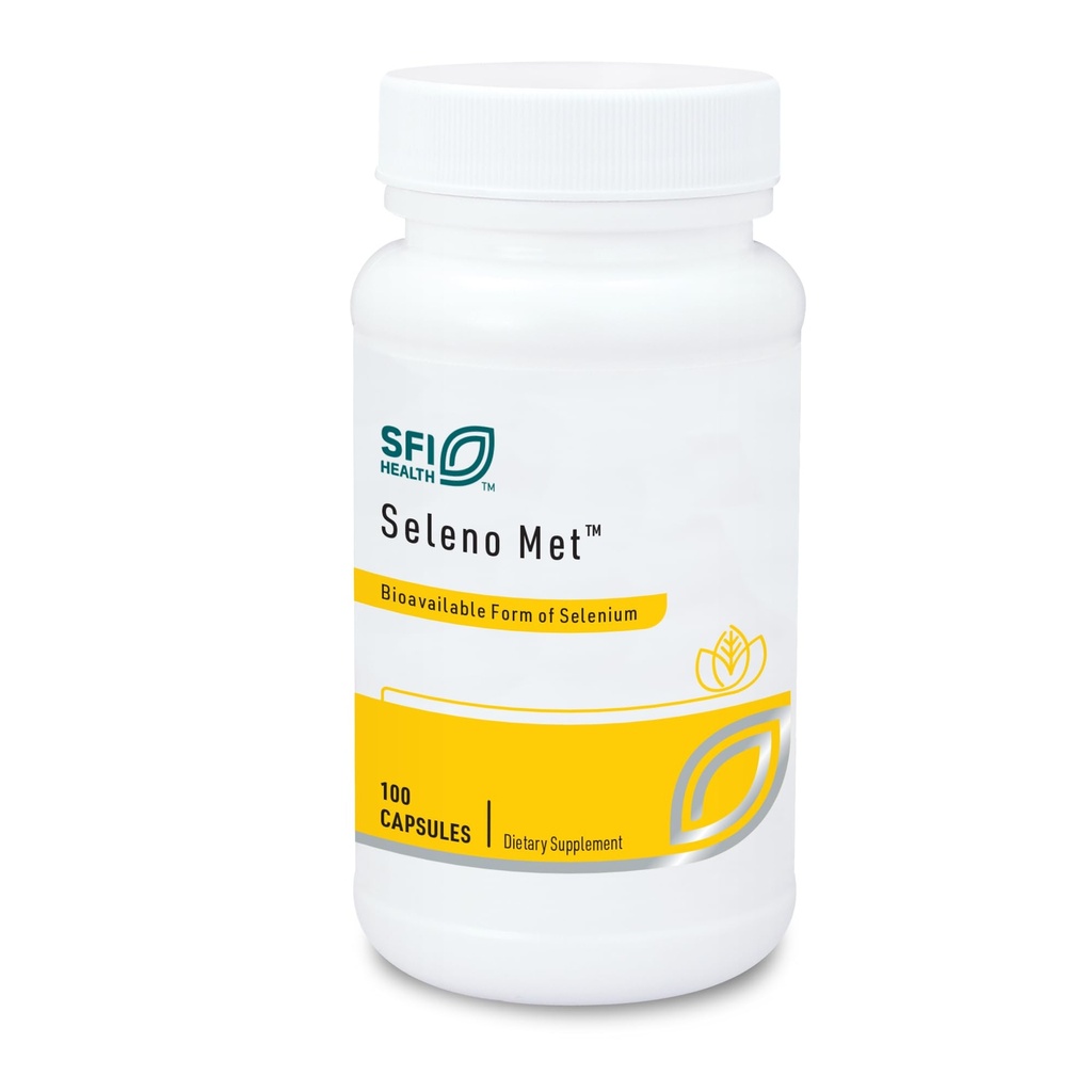 Klaire Labs SFI Health Seleno Met - 200 Milligramme Selen als Allergiker Selenomethionin, Bioverfügbare Antioxidante Unterstützung mit No Yeast, Dairy & Gluten-Free (100 Kapseln)