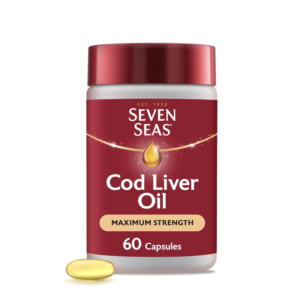 Seven Seas Cod Liver Öl Extra hohe Stärke 60 Kapseln