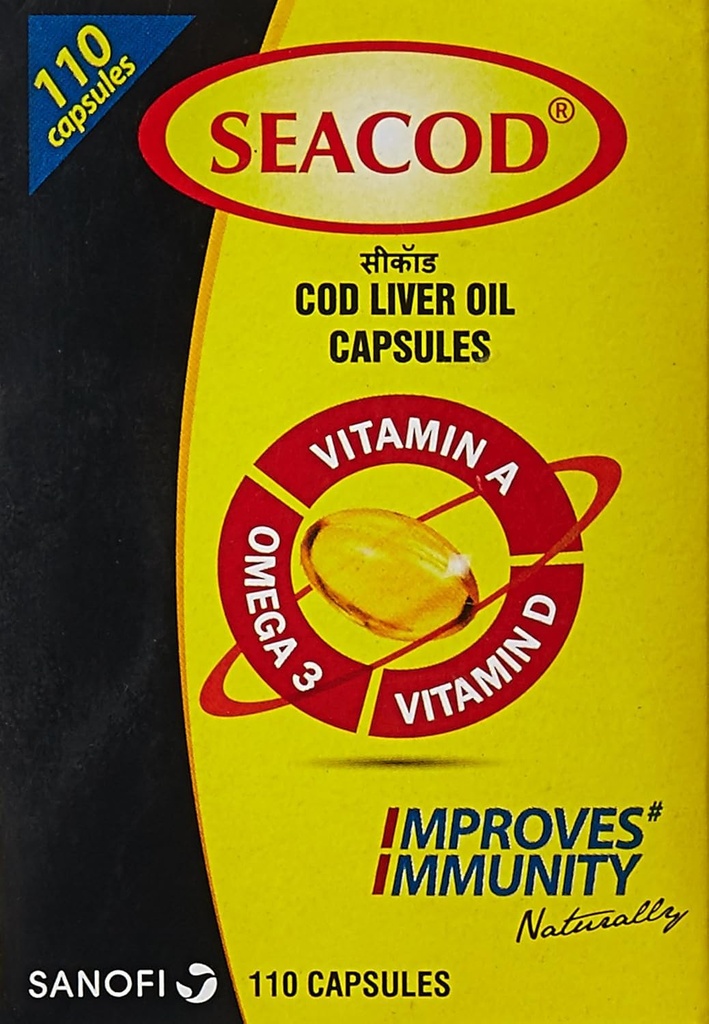 Merck SevenSeas Original Cod Liver Öl Kapseln- 500 Stück - Kostenlose EXPEDITE Versand (2)