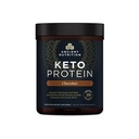 Ancient Nutrition Poudre de protéines kéto, KetoPROTEIN avec les graisses de la moelle osseuse et de l'huile MCT, Chocolat, 18g Protéines 10g Graisses par portion, sans gluten, faible teneur en glucides, paléofriendly, 17 portions