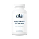 Vital Nährstoffe Tyrosin und B Vitamine | Schilddrüse, Immune und Nerve unterstützen Formel | Adrenal Support Complex | Gluten, Dairy, Soy Free | Non-GMO | 100 Kapseln