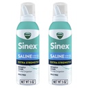 VICKS Sinex Saline Extra Strength Nasal Spray, 3X Concentrated* Drug Free Ultra Fine Mist, Instant Clears Mucus, Ultra Concentrated to Clear Congestion Fast, Safe For Daily Use, 5 OZ x 2
