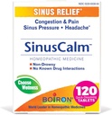 Comprimés Boiron SinusCalm pour soulager la douleur du sinus, nez de runny, congestion, pression du sinus, maux de tête - 120 Compte (paquet de 2)