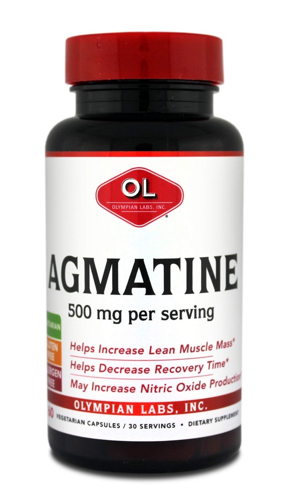 Olympian Labs Agmatine 500 mg pro Servierung, 60 vegetarische Kapseln