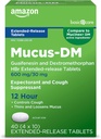 Basic Care Mucus Relief DM,12 Hour Guaifenesin & Dextromethorphan Hydrobromid Extended-Release Tabletten, 600 mg/30 mg, 40 Count (Pack von 1) (Verpackung kann variieren)