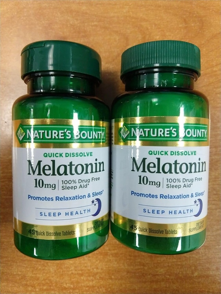 Nature's Bounty Melatonin 10 mg Schnellauflösen Tabletten 45 ea (Pack von 6)