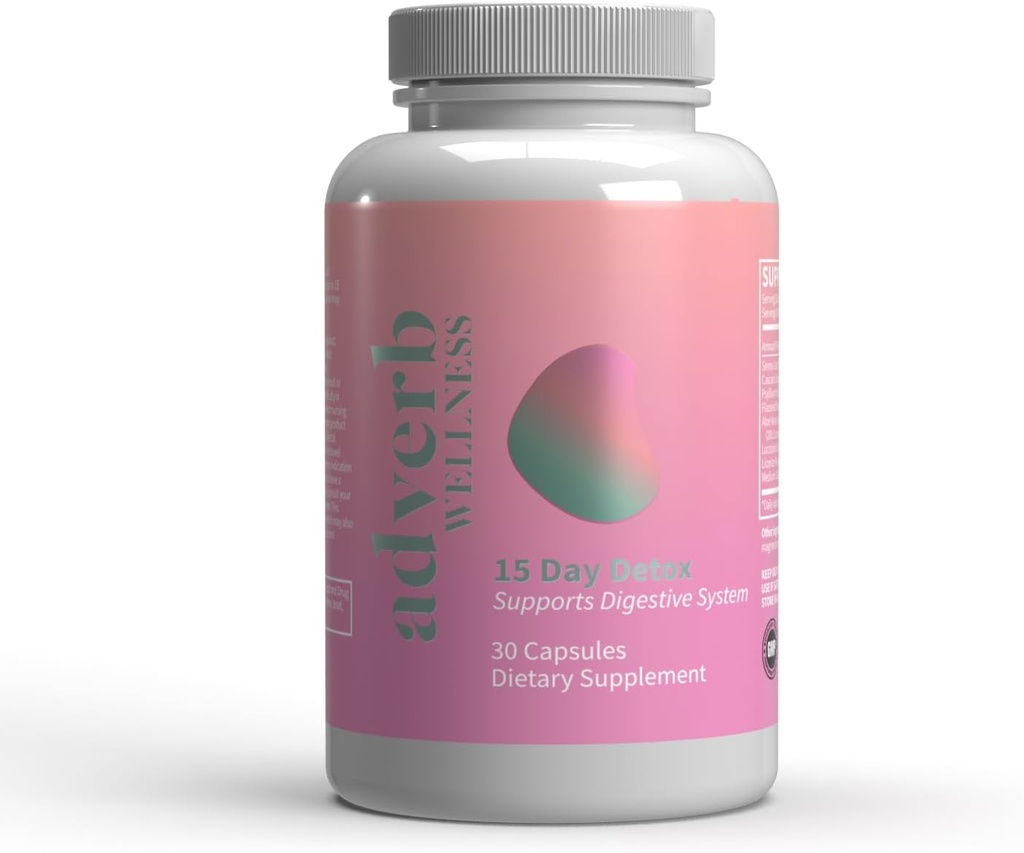 15-Day Gut Cleanse | Gut, Colon & Digestive Health Support | Natural Detox mit Psyllium Husk, Cascara Sagrada & Gut Restoring Probiotics | 60 Kapseln