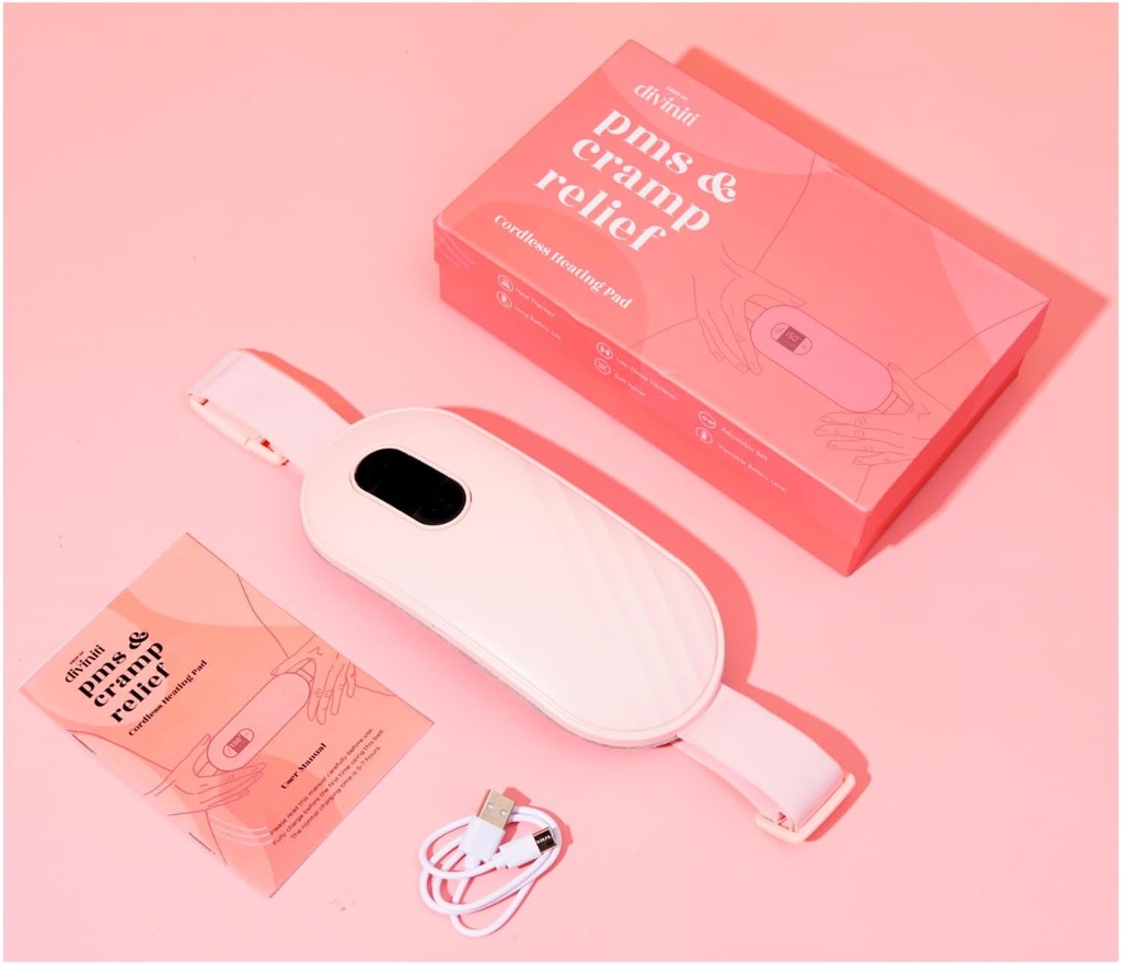 Tragbare Heizkissen für Periodenkramps - Periodenkramps Relief Menstrual Heizkissen Vibration Heizkissen für Schmerzen, Akku, Akku - Drahtlose Heizkissen mit Massager Freund Geschenke