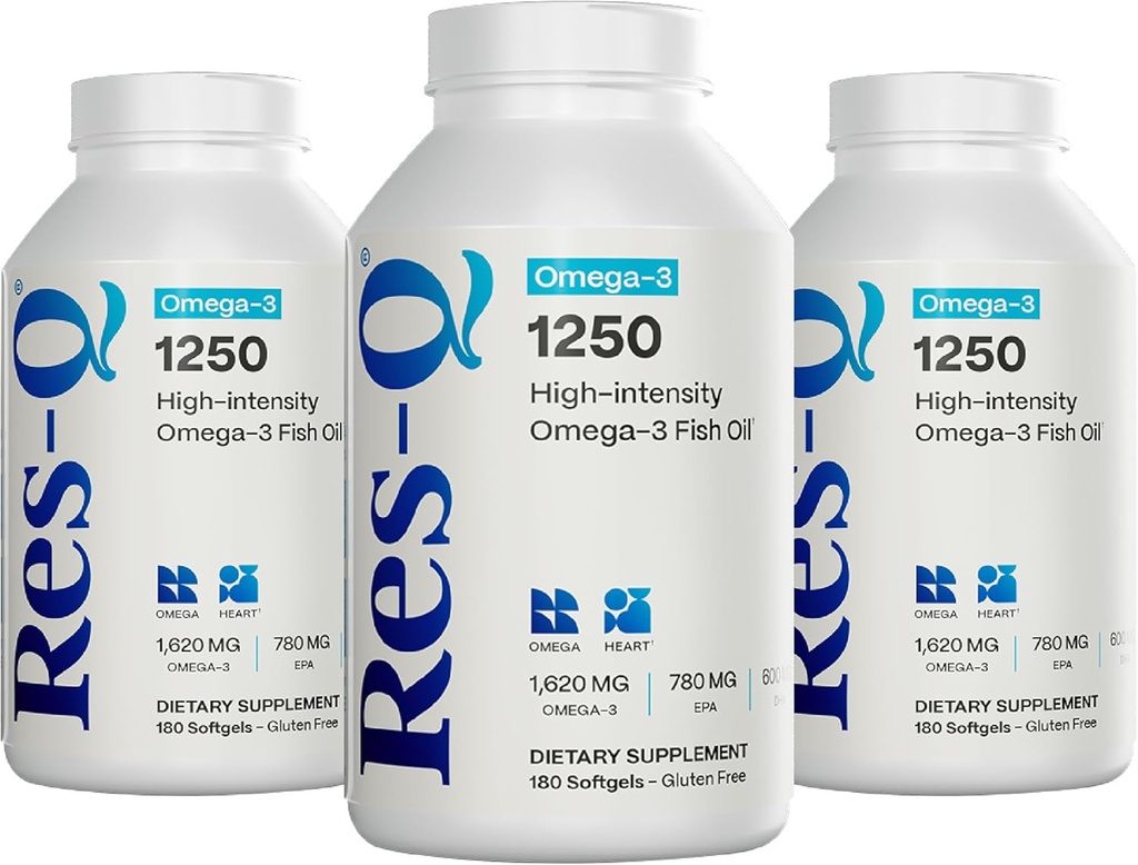 Res-Q 1250 Omega-3 Fischöl Kapseln 3-Pack
