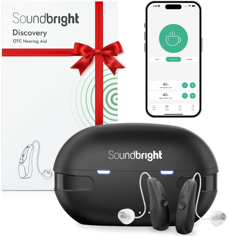 Discovery Bluetooth Hörgeräte für Senior Erwachsene mit Telefonanruf & Musik Funktion, wiederaufladbar, komfortabel, Receiver-in-Canal (RIC-Typ)