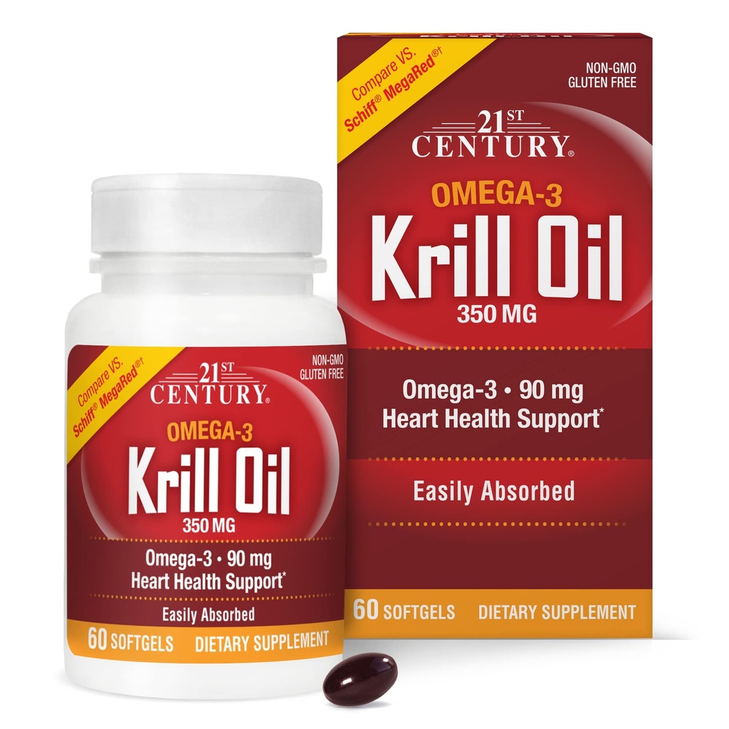21st Century Krill Öl 300 mg Softgels, 60 Zähler
