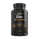 Zinkergänzungskomplex mit Kupfer und Vitamin C - Natürlicher Fluss 3X Zinkcarnosin, Bisglycinat-Chelat und Orotat, Chelat-Kupfer, leicht auf dem Magen, Haut und Immununterstützung, 120 Kapseln