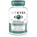 Viteyes Natural Astaxanthin, Relieve Tired Eyes & Eye Strain, Quelle: Algen, Hauthydratation, Herz- und Gehirngesundheit, 4 bis 8 mg Natural Astaxanthin, 90 Softgels