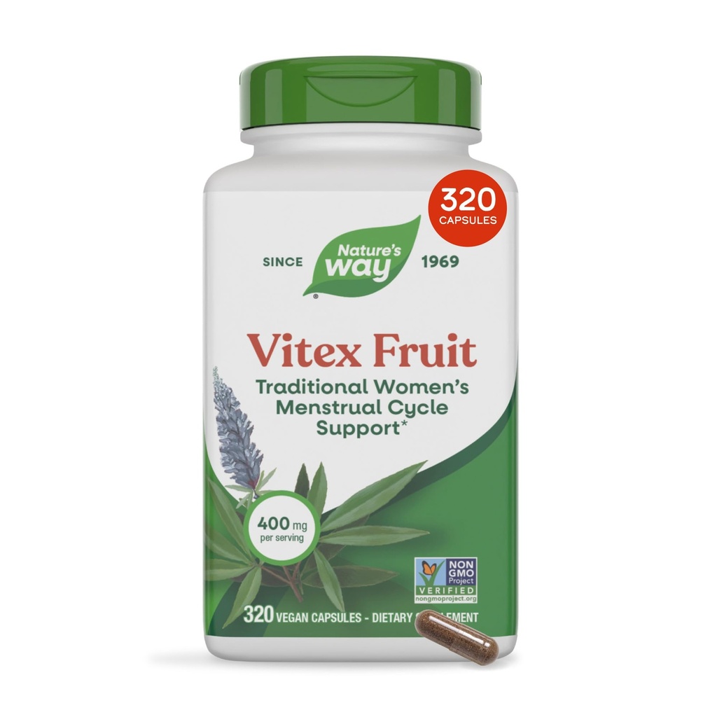 Nature Way, Vitex Fruit, 400 mg, 320 Vegetarian Capsules NWY-11923