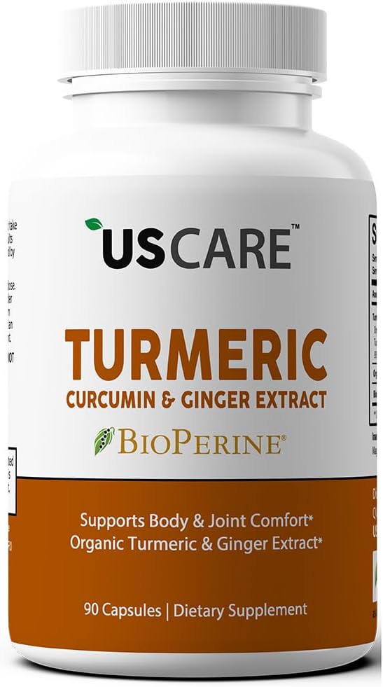 USCare Turmeric Curcumin mit Ginger & 95% Curcuminoide & BioPerine