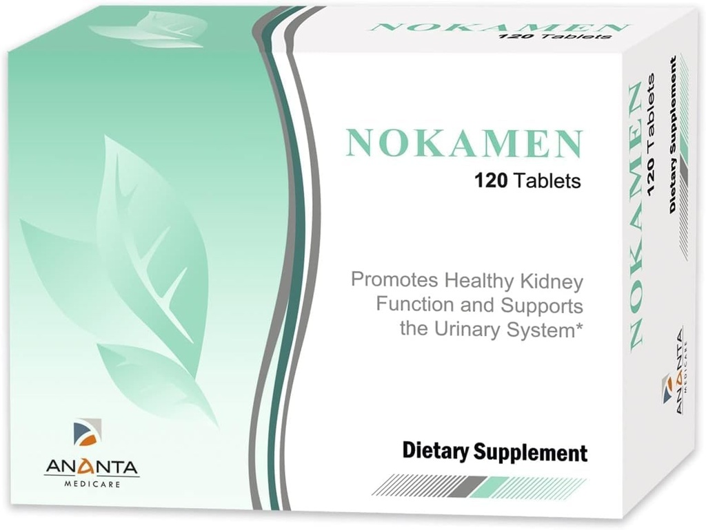 ANANTA MEDICARE Nokamen Kidney Support Supplement – Kräuterformel für Urinary Tract Health – 120 Tabletten