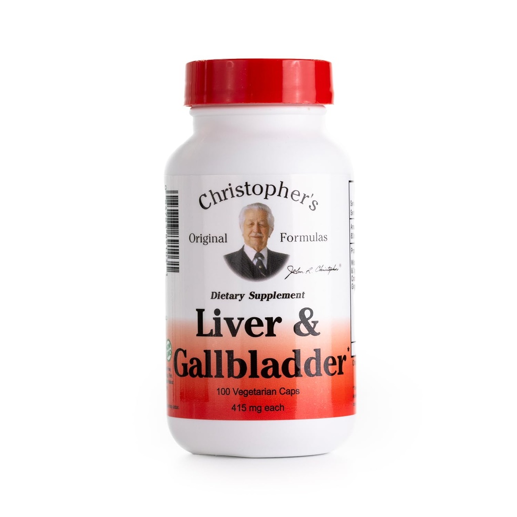 Christopher's Original Formulas Liver & Gallbladder Formula Capsules - Gallbladder Ergänzungen mit Verdauungsenzymen & Natürliche Kräuter