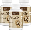 Zeolite Detox Kapseln, Organic Activated Charcoal, Bentonite Clay, 1-2 μm Clinoptilolite, maximale Absorption, Gut Liver Detox Cleanse Vollkörper für Frauen Männer, 270 Kapseln